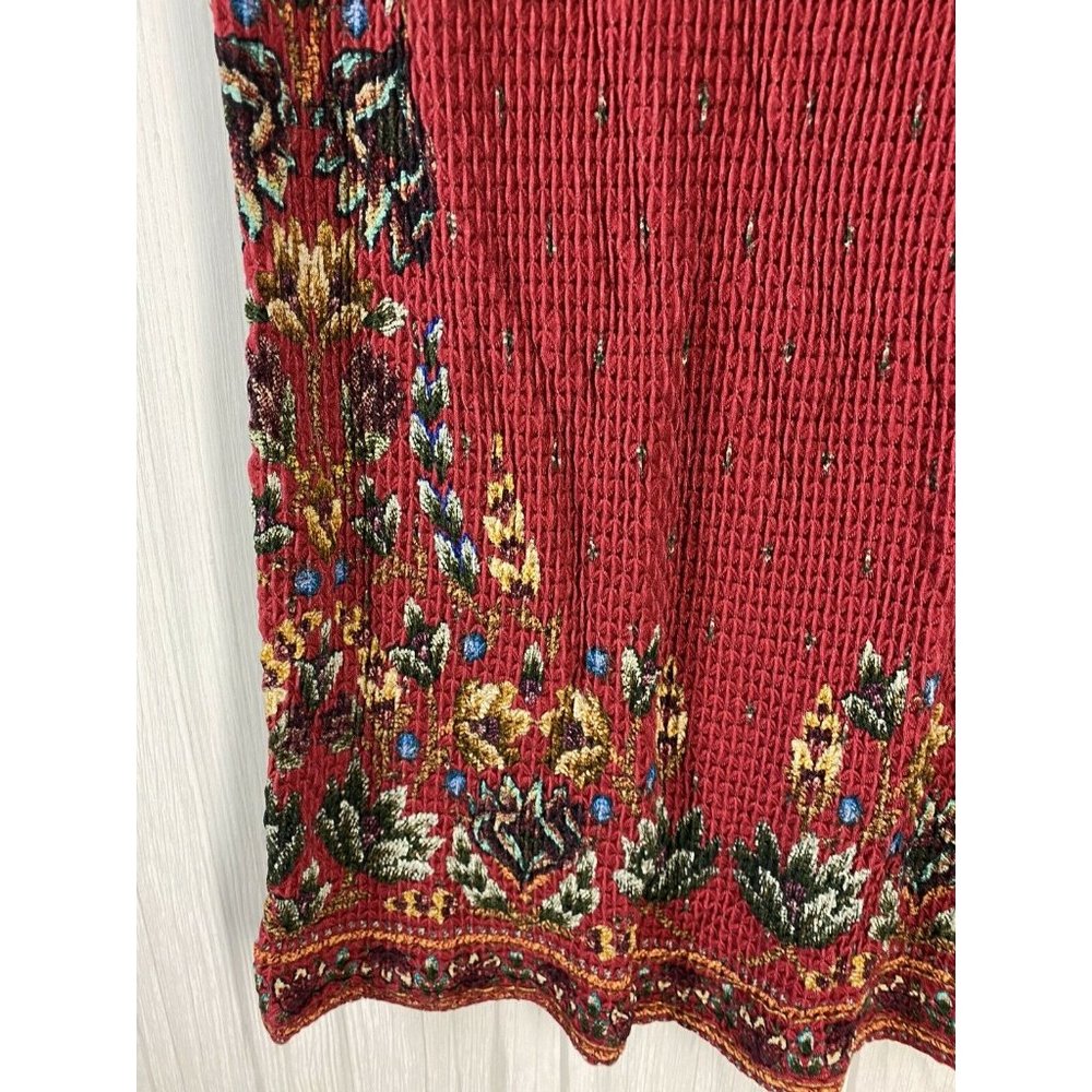 Farm Rio Anthropologie Red Catalina Midi Skirt - Picture 4 of 9